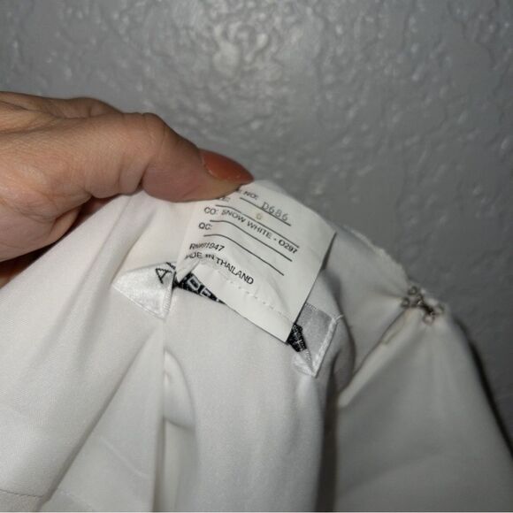 NWT Alfred Sung Snow White Off The Shoulder Cocktail Dress Size 8 - Picture 6 of 6